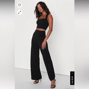 Lulu’s Black Two Piece Jumpsuit